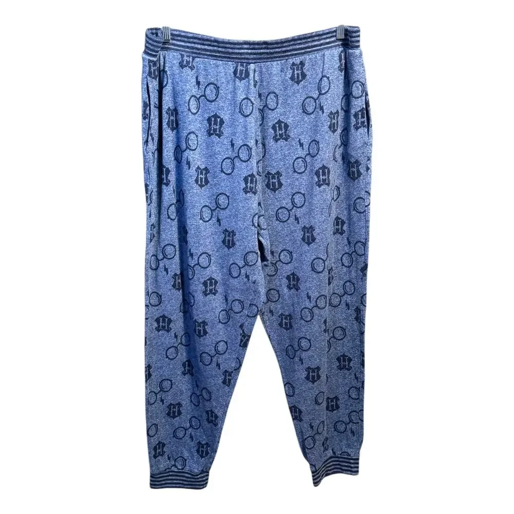 Harry Potter Wizarding World 2-Piece Pajama Lounge Set Blue XXL